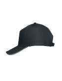 Casquette LED en coton 5 pans personnalisable LUZCAP Matières : coton Couleurs : noir marquage laser ultra précis