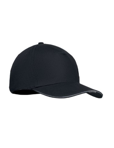 Casquette LED en coton 5 pans personnalisable LUZCAP Matières : coton Couleurs : noir livraison express 24h 48h