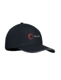 Casquette LED en coton 5 pans personnalisable LUZCAP Matières : coton Couleurs : noir objet promotionnel éco-responsable