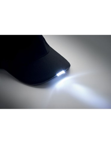 Casquette LED en coton 5 pans personnalisable LUZCAP Matières : coton Couleurs : noir cadeau collaborateur premium