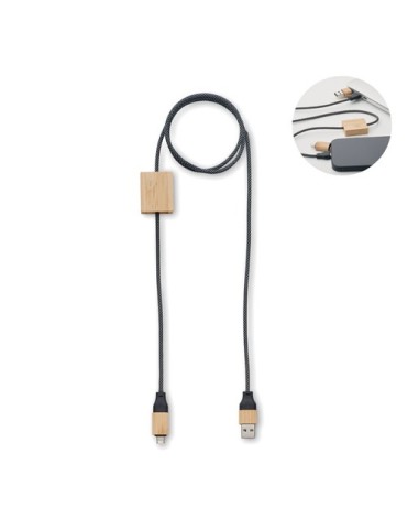 Câble de chargement personnalisable 60W écologique CABOO