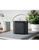 Enceinte sans fil personnalisable 15W avec chargeur WUSIC Matières : ABS Couleurs : noir goodies publicitaire événementiel