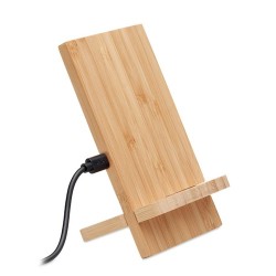 Chargeur sans fil personnalisé WHIPPY PLUS - Support et chargeur 10W Matières : PVC Couleurs : bois