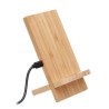 Chargeur sans fil personnalisé WHIPPY PLUS - Support et chargeur 10W Matières : PVC Couleurs : bois