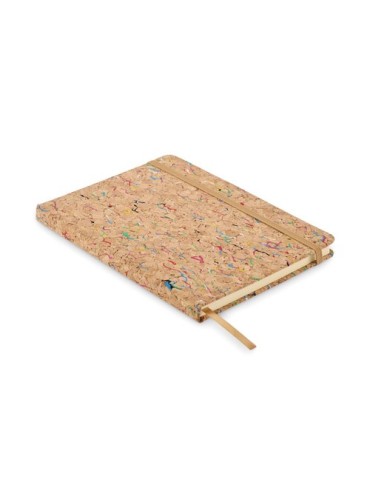 Cahier A5 personnalisable en liège de couleur CORNOTA Matières : papier Couleurs : beige
