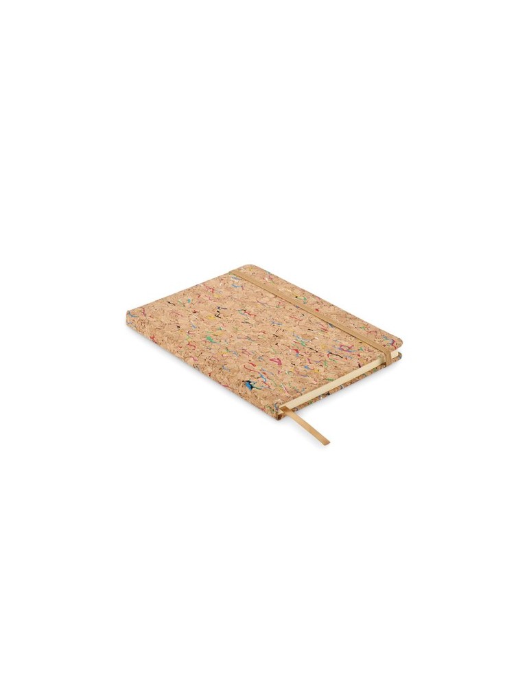 Cahier A5 personnalisable en liège de couleur CORNOTA Matières : papier Couleurs : beige