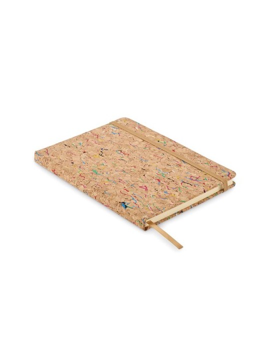 Cahier A5 personnalisable en liège de couleur CORNOTA Matières : papier Couleurs : beige