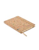Cahier A5 personnalisable en liège de couleur CORNOTA Matières : papier Couleurs : beige