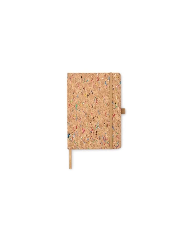 Cahier A5 personnalisable en liège de couleur CORNOTA Matières : papier Couleurs : beige cadeau entreprise pas cher