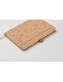 Cahier A5 personnalisable en liège de couleur CORNOTA Matières : papier Couleurs : beige marquage laser ultra précis