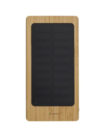 Chargeur solaire en bambou  8 000mAh Joan Matières : bambou Couleurs : bambou