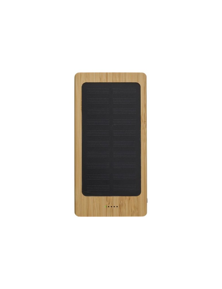 Chargeur solaire en bambou  8 000mAh Joan Matières : bambou Couleurs : bambou