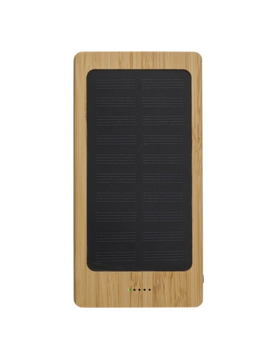 Chargeur solaire en bambou  8 000mAh Joan Matières : bambou Couleurs : bambou
