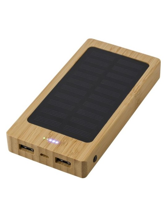 Power bank solaire en bambou, 8 000mAh Joan