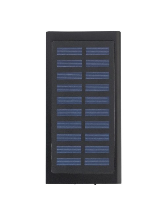 Power bank solaire  en aluminium 8 000mAh - Adriana Matières : aluminium Couleurs : noir