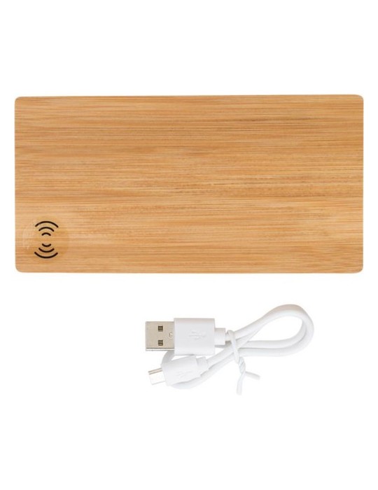 Power bank en bambou, 6 000mAh Walter