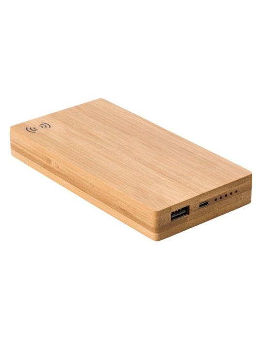 Power bank en bambou, 6 000mAh Walter