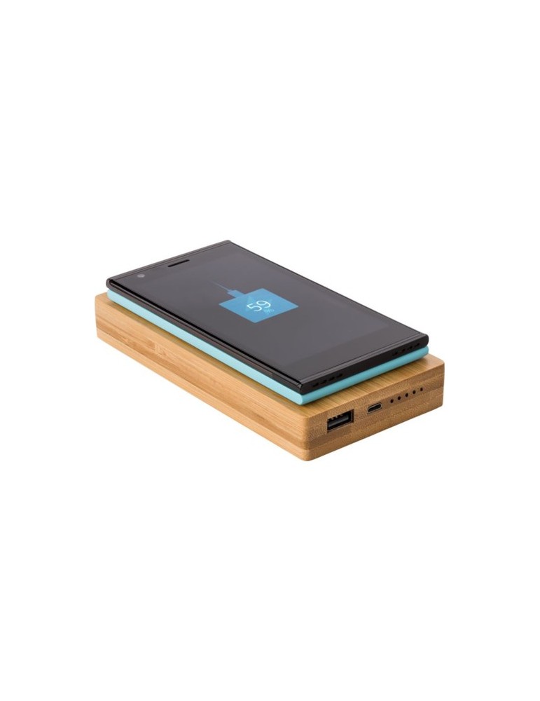 Power bank en bambou, 6 000mAh Walter