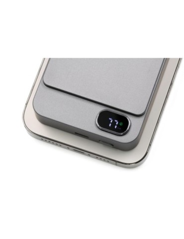 Batterie sans fil publicitaire de 10 000 mAh Brandcharger Powerwave Matières : aluminium Couleurs : gun impression haute définit