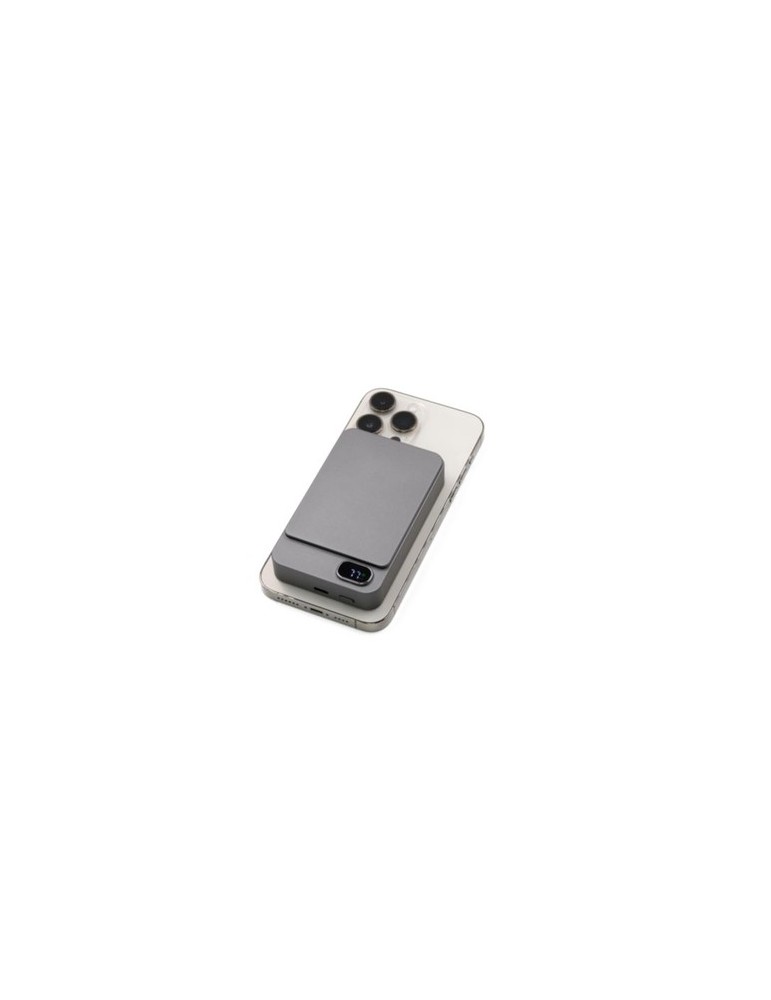 Batterie sans fil publicitaire de 10 000 mAh Brandcharger Powerwave Matières : aluminium Couleurs : gun livraison express 24h 48