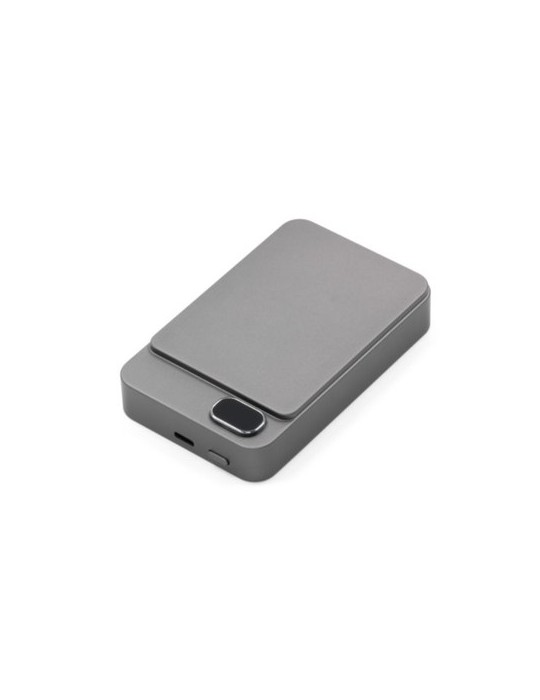 Batterie sans fil publicitaire de 10 000 mAh Brandcharger Powerwave Matières : aluminium Couleurs : gun objet promotionnel éco-r