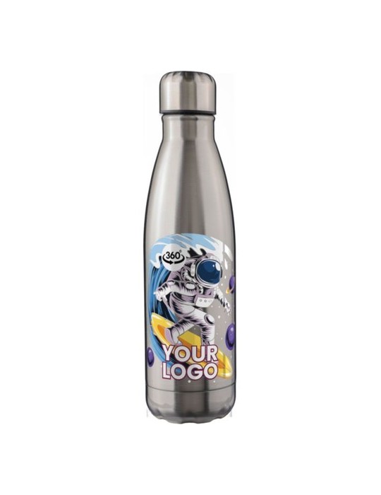 Gourde isotherme personnalisée en acier inoxydable recyclé de 500 ml - Clifford Matières : acier inoxydable Couleurs : rouge imp