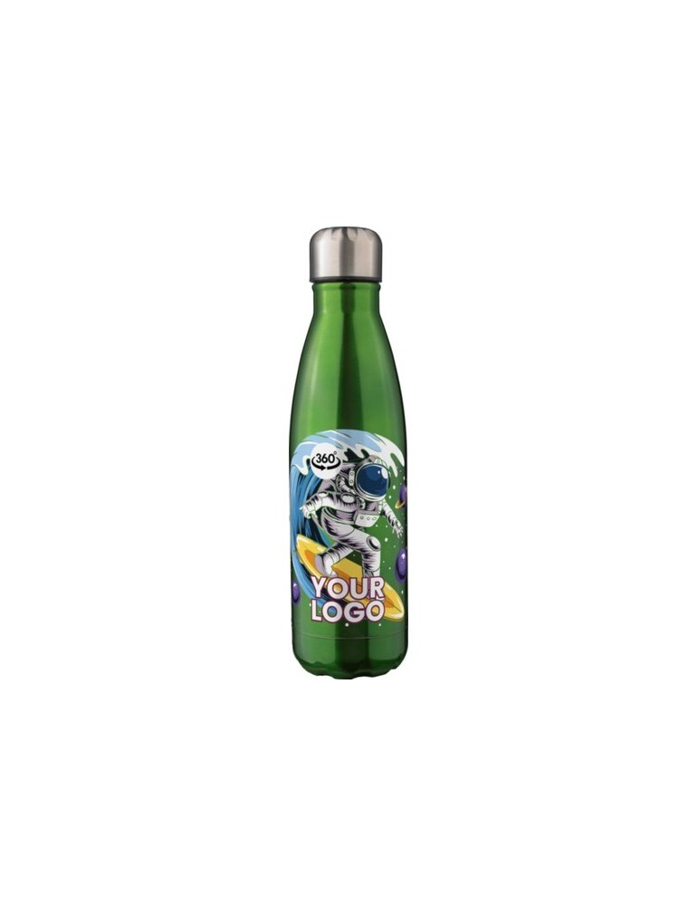 Gourde isotherme personnalisée en acier inoxydable recyclé de 500 ml - Clifford Matières : acier inoxydable Couleurs : argenté c