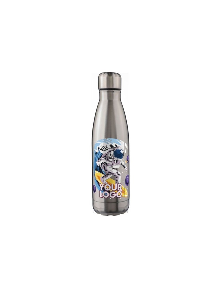 Gourde isotherme personnalisée en acier inoxydable recyclé de 500 ml - Clifford Matières : acier inoxydable Couleurs : argenté l