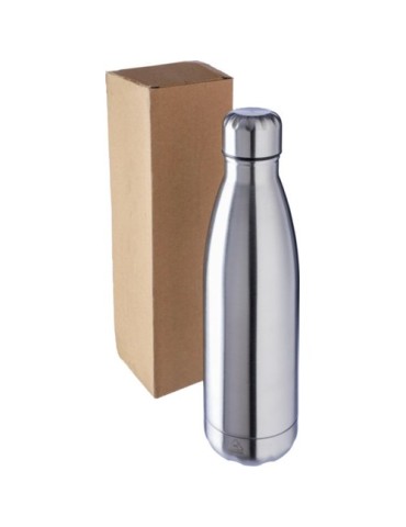 Gourde isotherme personnalisée en acier inoxydable recyclé de 500 ml - Clifford Matières : acier inoxydable Couleurs : noir obje
