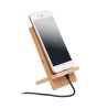Chargeur sans fil personnalisé WHIPPY PLUS - Support et chargeur 10W Matières : PVC Couleurs : bois cadeau entreprise pas cher