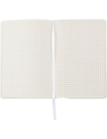 Carnet publicitaire A6 en PU - Bradley Matières : carton Couleurs : blanc personnalisable avec votre logo