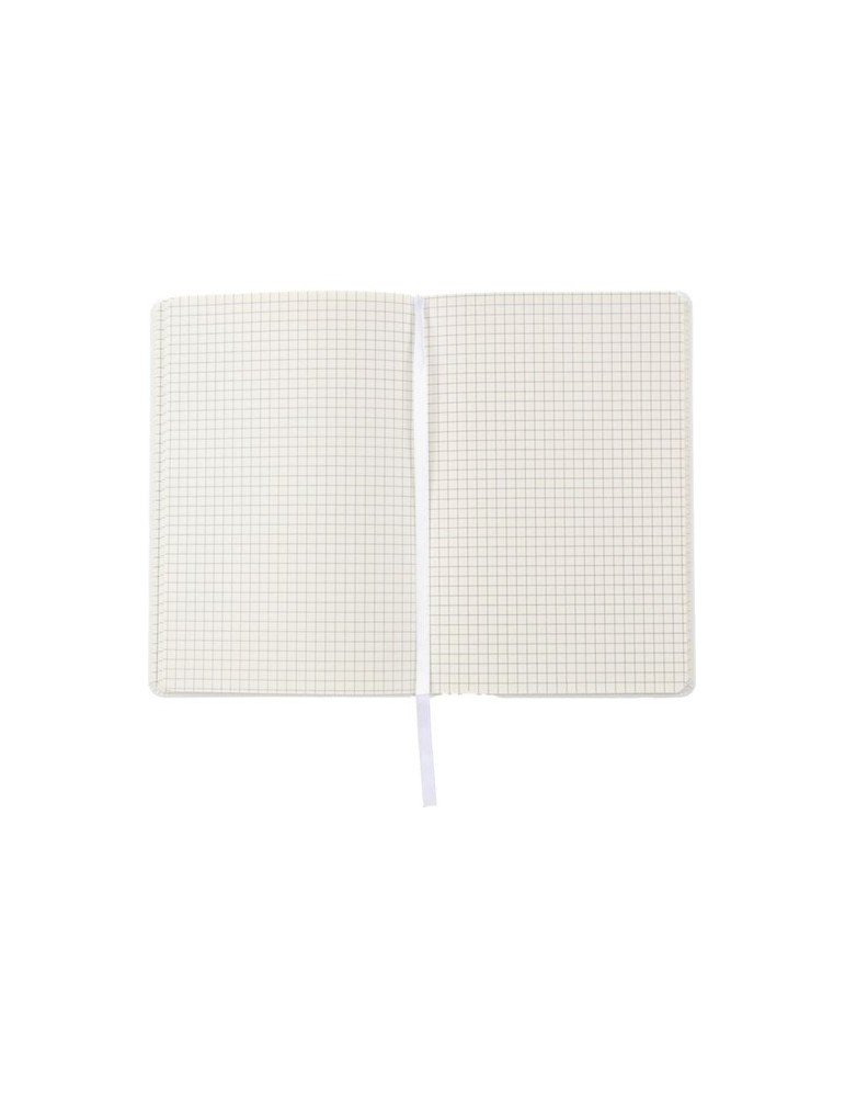 Carnet publicitaire A6 en PU - Bradley Matières : carton Couleurs : blanc personnalisable avec votre logo