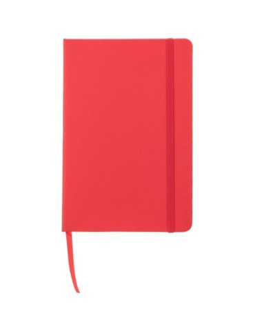 Carnet publicitaire A6 en PU - Bradley Matières : carton Couleurs : rouge personnalisable avec votre logo