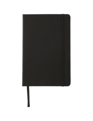 Carnet publicitaire A6 en PU - Bradley Matières : carton Couleurs : noir cadeau entreprise pas cher