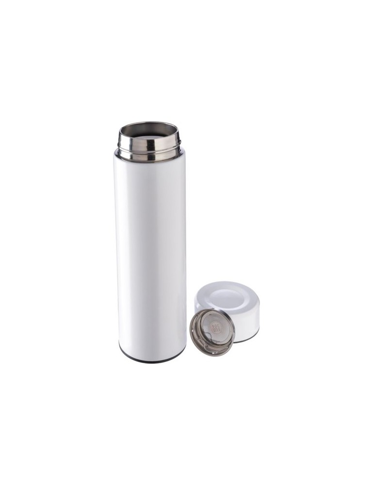 Bouteille isotherme personnalisée en acier inoxydable de 450 ml Mary Matières : acier inoxydable Couleurs : argenté impression l