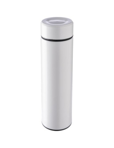 Bouteille isotherme personnalisée en acier inoxydable de 450 ml Mary Matières : acier inoxydable Couleurs : blanc accessoire évé