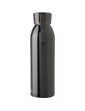 Gourde personnalisée en acier inoxydable de 650 ml - Cindy Matières : silicone Couleurs : noir impression logo haute qualité