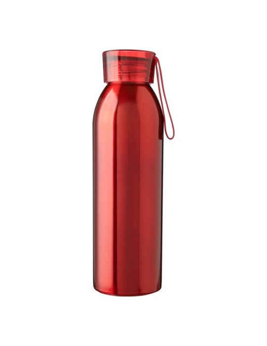 Gourde personnalisée en acier inoxydable de 650 ml - Cindy Matières : silicone Couleurs : noir marquage couleur éclatante