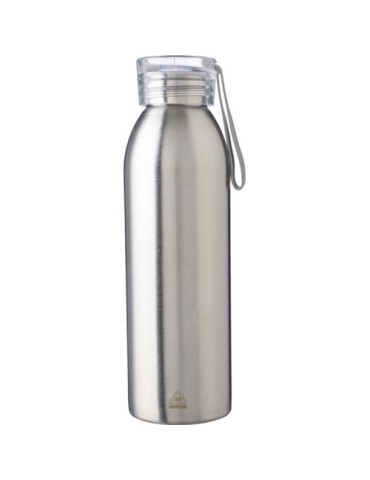 Gourde personnalisée en acier inoxydable de 650 ml - Cindy Matières : silicone Couleurs : argenté cadeau collaborateur premium