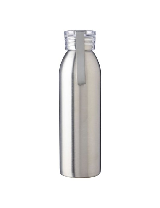 Gourde personnalisée en acier inoxydable de 650 ml - Cindy Matières : silicone Couleurs : argenté personnalisation sur mesure