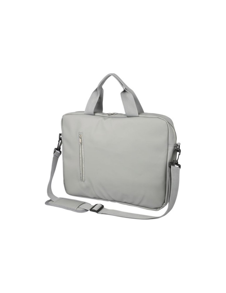 Sacoche  porte-ordinateur 15'' en PU Floyd Matières : polyester Couleurs : gris personnalisable avec votre logo