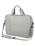 Sacoche  porte-ordinateur 15'' en PU Floyd Matières : polyester Couleurs : gris personnalisable avec votre logo