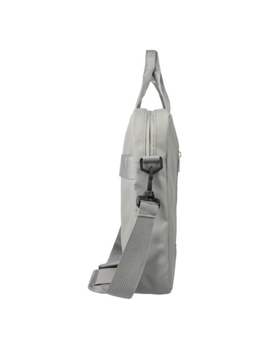 Sacoche  porte-ordinateur 15'' en PU Floyd Matières : polyester Couleurs : gris marquage laser ultra précis
