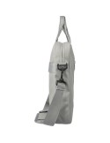 Sacoche  porte-ordinateur 15'' en PU Floyd Matières : polyester Couleurs : gris marquage laser ultra précis
