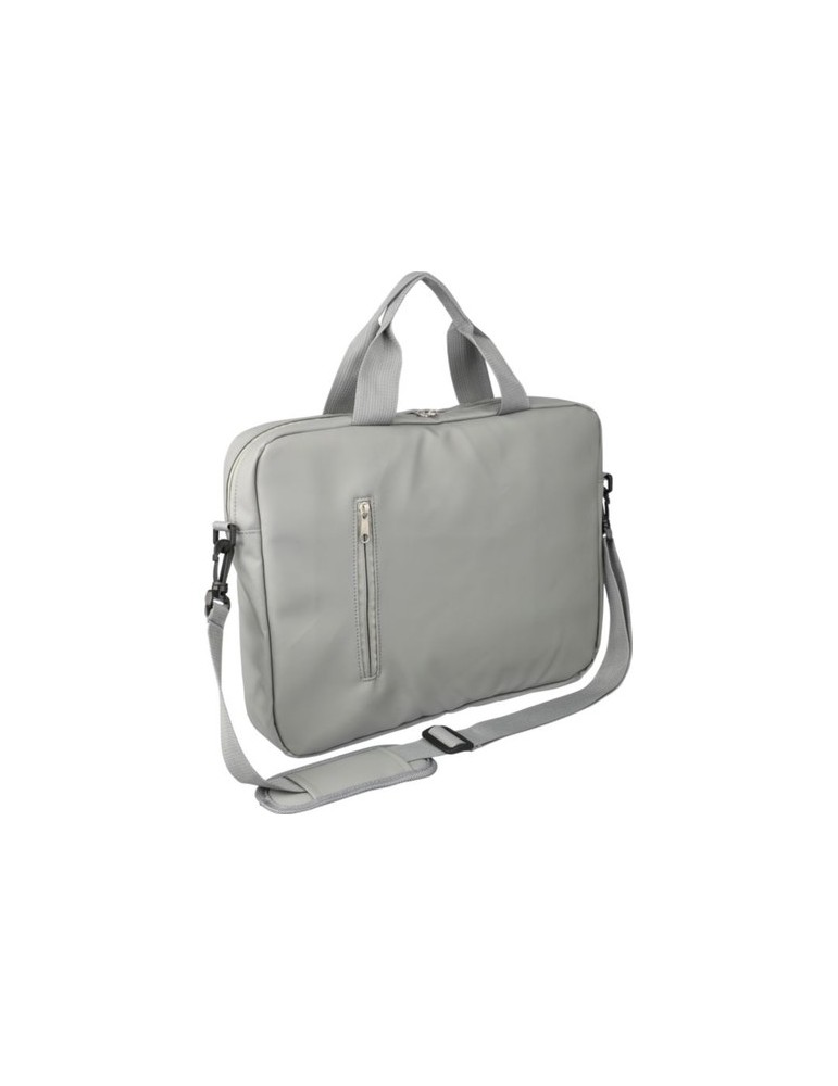 Sacoche  porte-ordinateur 15'' en PU Floyd Matières : polyester Couleurs : gris personnalisation rapide en France