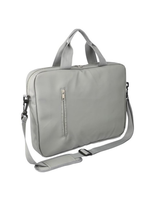 Sacoche  porte-ordinateur 15'' en PU Floyd Matières : polyester Couleurs : gris personnalisation rapide en France