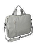 Sacoche  porte-ordinateur 15'' en PU Floyd Matières : polyester Couleurs : gris personnalisation rapide en France