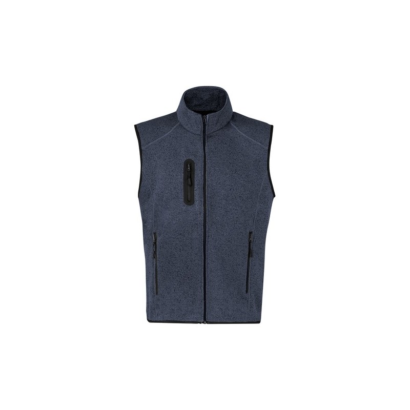 Gilet Personnalisé Bicolore Confortable et Stylé Anderson pas cher Matières : polaire Taille textile : L Couleurs : bleu marquag