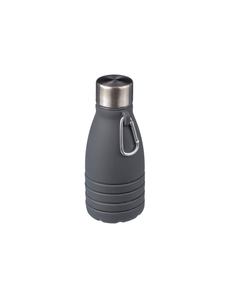 Gourde pliable personnalisée en silicone de 550 ml Erin Matières : acier inoxydable Couleurs : vert accessoire événementiel uniq