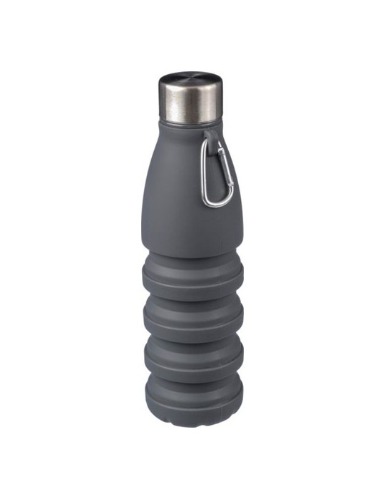Gourde pliable personnalisée en silicone de 550 ml Erin Matières : acier inoxydable Couleurs : vert cadeau client original